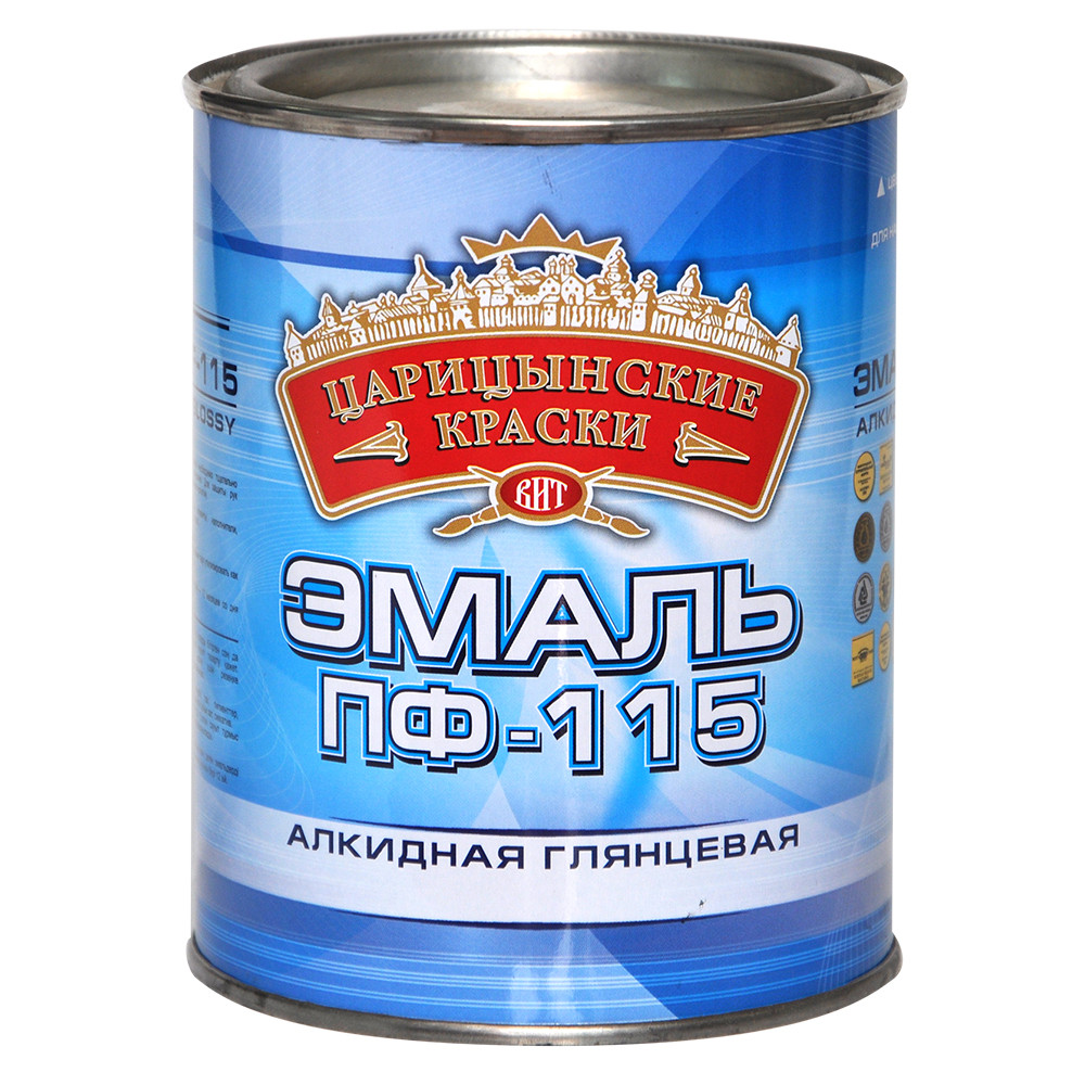 Эмаль ПФ-115 Царицынские краски 0,8кг, черная